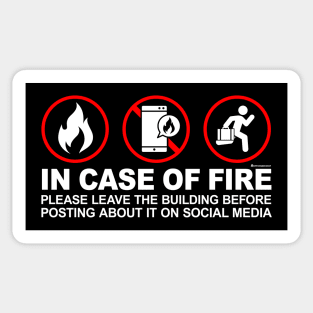 IN CASE OF FIRE Sticker